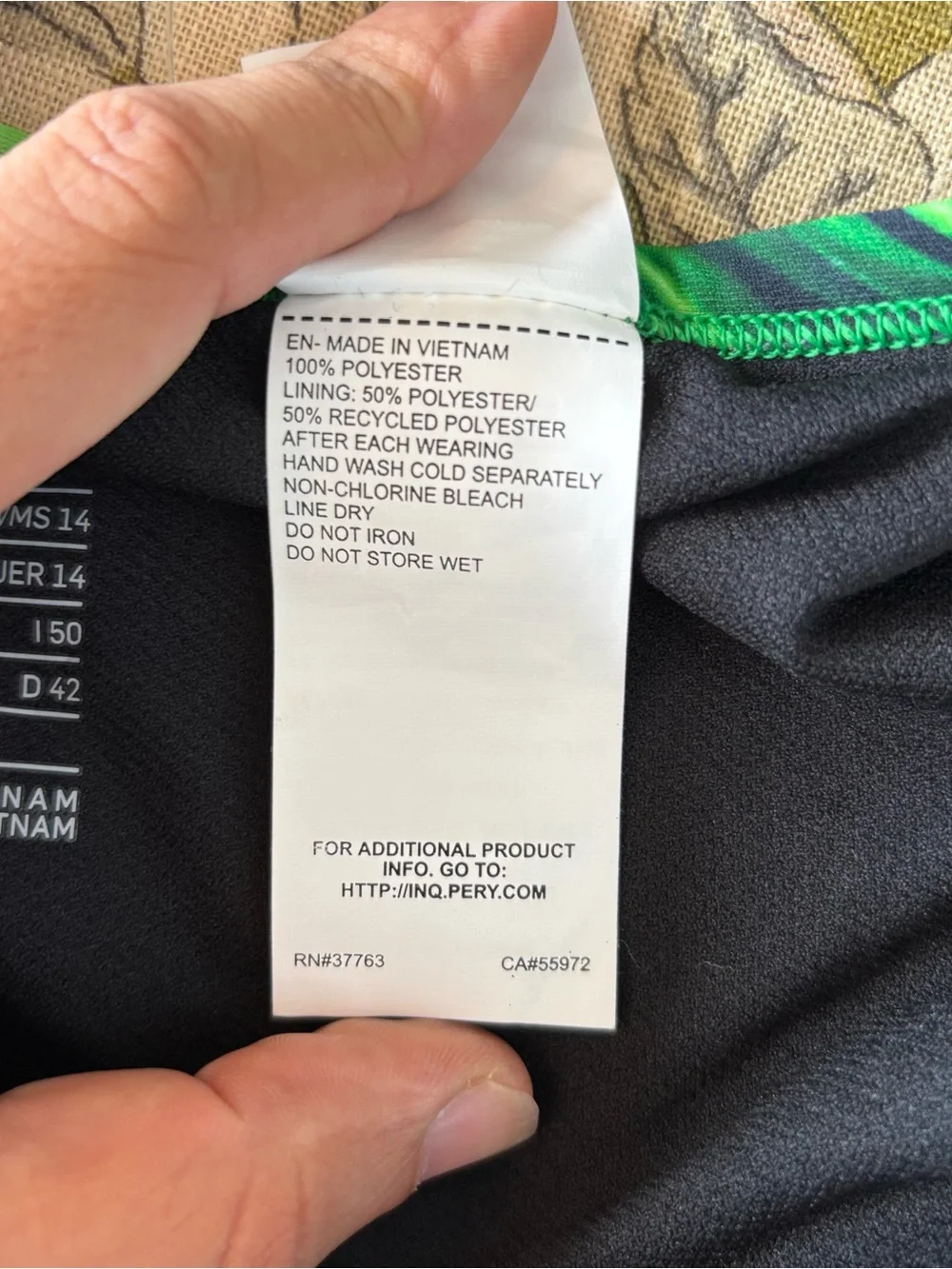 Nike Swim Green and Black Hydrastrong Swimwear One Piece Swimsuit abstract